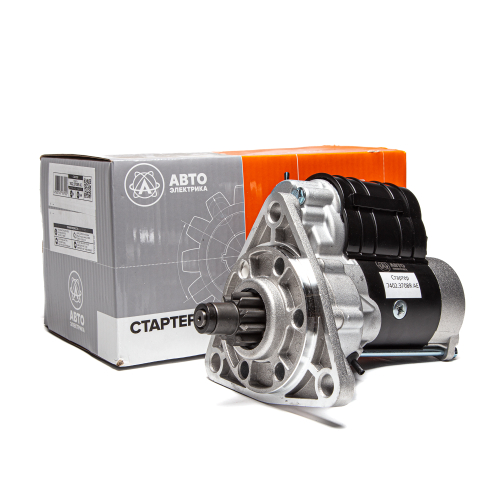 Стартер редукторный (смещенный редуктор), МТЗ, ЗИЛ, ГАЗ, ПАЗ, дв. ММЗ Д-243, Д-245 (ЕВРО-2), 24 В, 5.5 кВт, 10 зуб. (ан. AZJ 3381, AZJ 3353, 142Н)