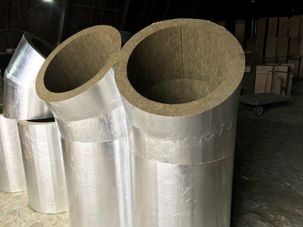 Цилиндры минераловатные 25/60 мм кашированные алюминиевой фольгой LINEWOOL