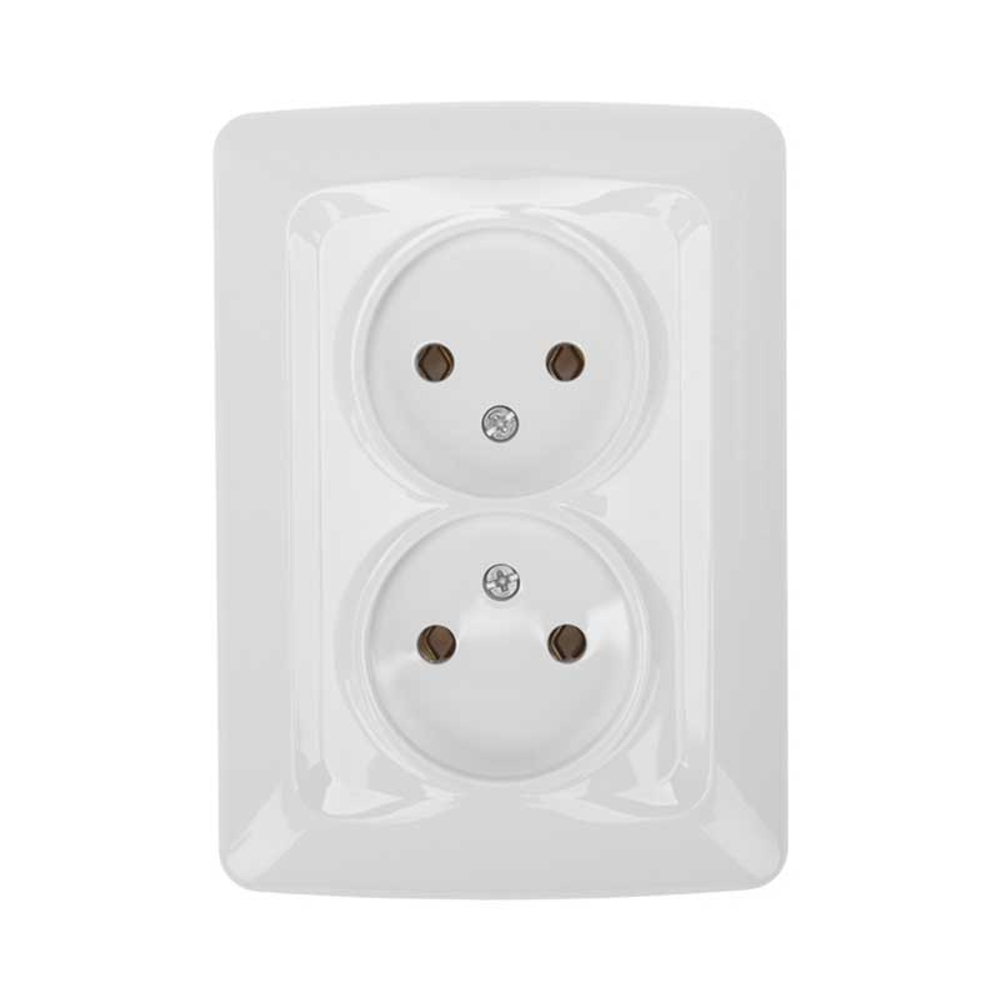 DEA Розетка 2-ая б/з с/у 10А Бел KRANZ KR-78-0217