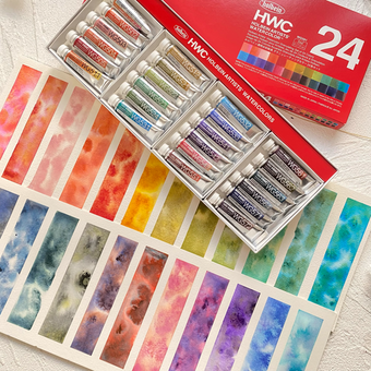 Holbein Artists' Granulating набор 24 цвета по 5 мл
