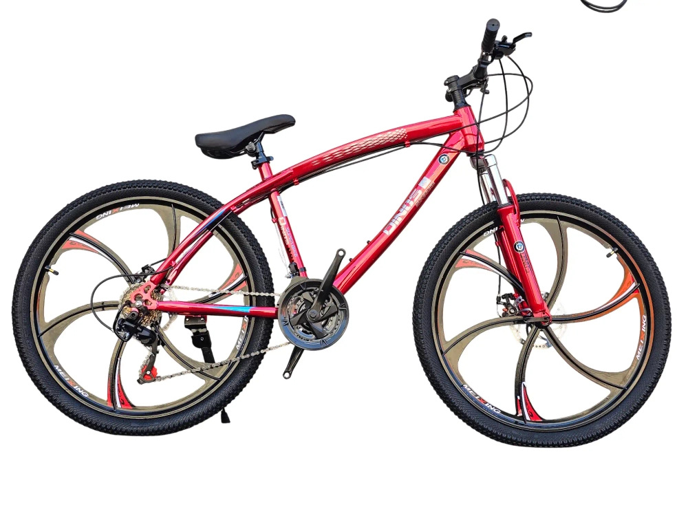 Велосипед Dinos 26" 21скор (стальная рама, диск. тормоз, Литые диски 6 лучей) Красный (DIN-40-5)