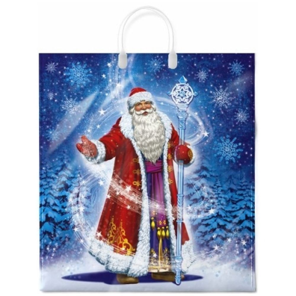 Новогодние пакеты &quot;Владыка морозов&quot; 40х44+10см 100мкм (10/100шт)