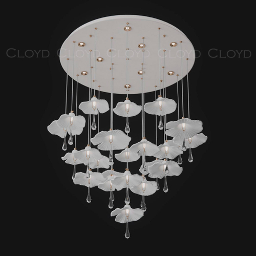 Люстра Cloyd SHANGRILA C33 / выс. 120 см - керамика - белый (арт.11491)