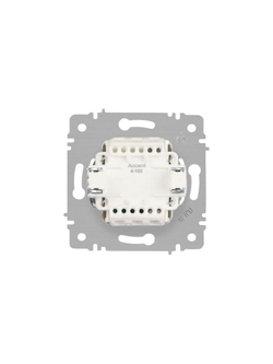 Выключатель 1-кл. СП Accent 6-102-01 10А IP20 250В с подсветкой AL/CU бел. Intro Б0063445