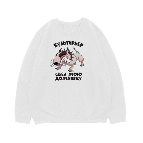 Свитшот "Бультерьер съел домашку"
