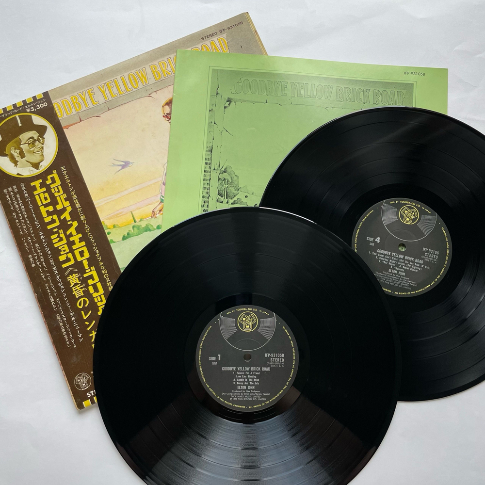 Винтажная виниловая пластинка LP Elton John Goodbye Yellow Brick Road (Япония 1973) (Оби)