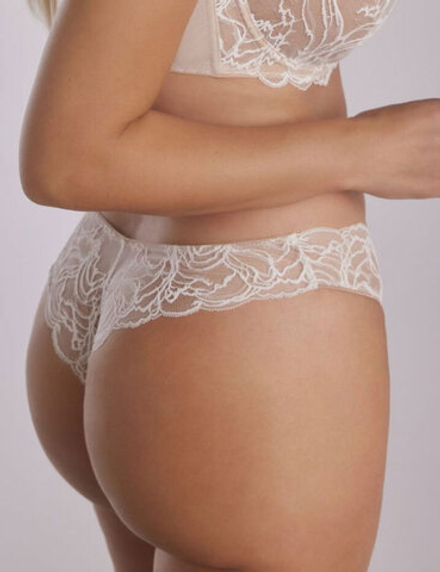 Трусы Kinga Sand Ecru бразильяно (белый/телесный)