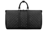 LOUIS VUITTON Leather Travel Bag Men"s