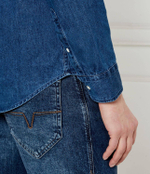 Джинсовая рубашка Tommy Hilfiger - голубой(MW0MW37581)