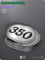 Номерок на дверь квартиры 350, для кабинета, офиса, шильдик 9 х 7 см, брашированная сталь, Айдентика Технолоджи