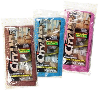 Салфетка микрофибра "City UP-112L"NICE FLOOR (1шт) 50х70см