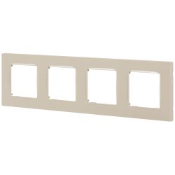 Рамка для розеток и выключателей ЭРА Серия 12 12-5204-02 на 4 поста, Классик, слоновая кость