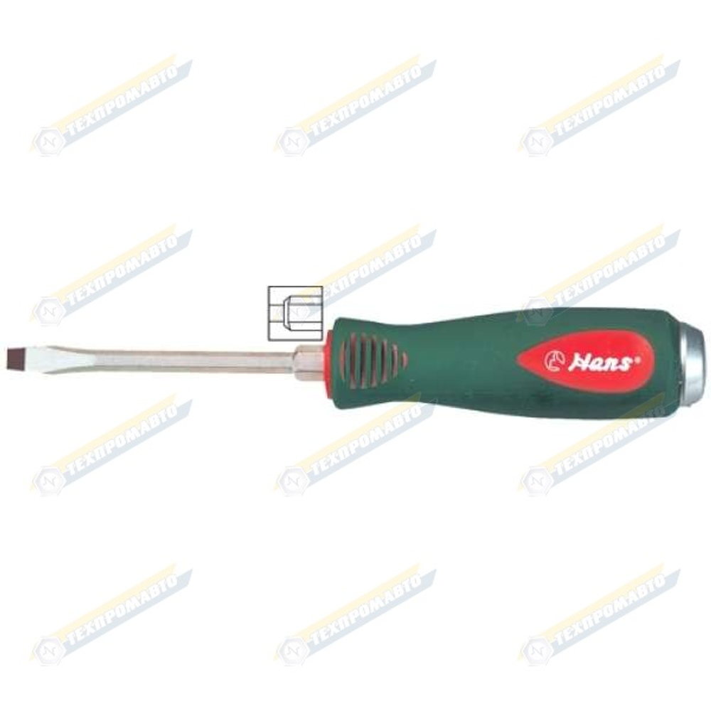 Отвертка шлиц силовая с мет.затыльником