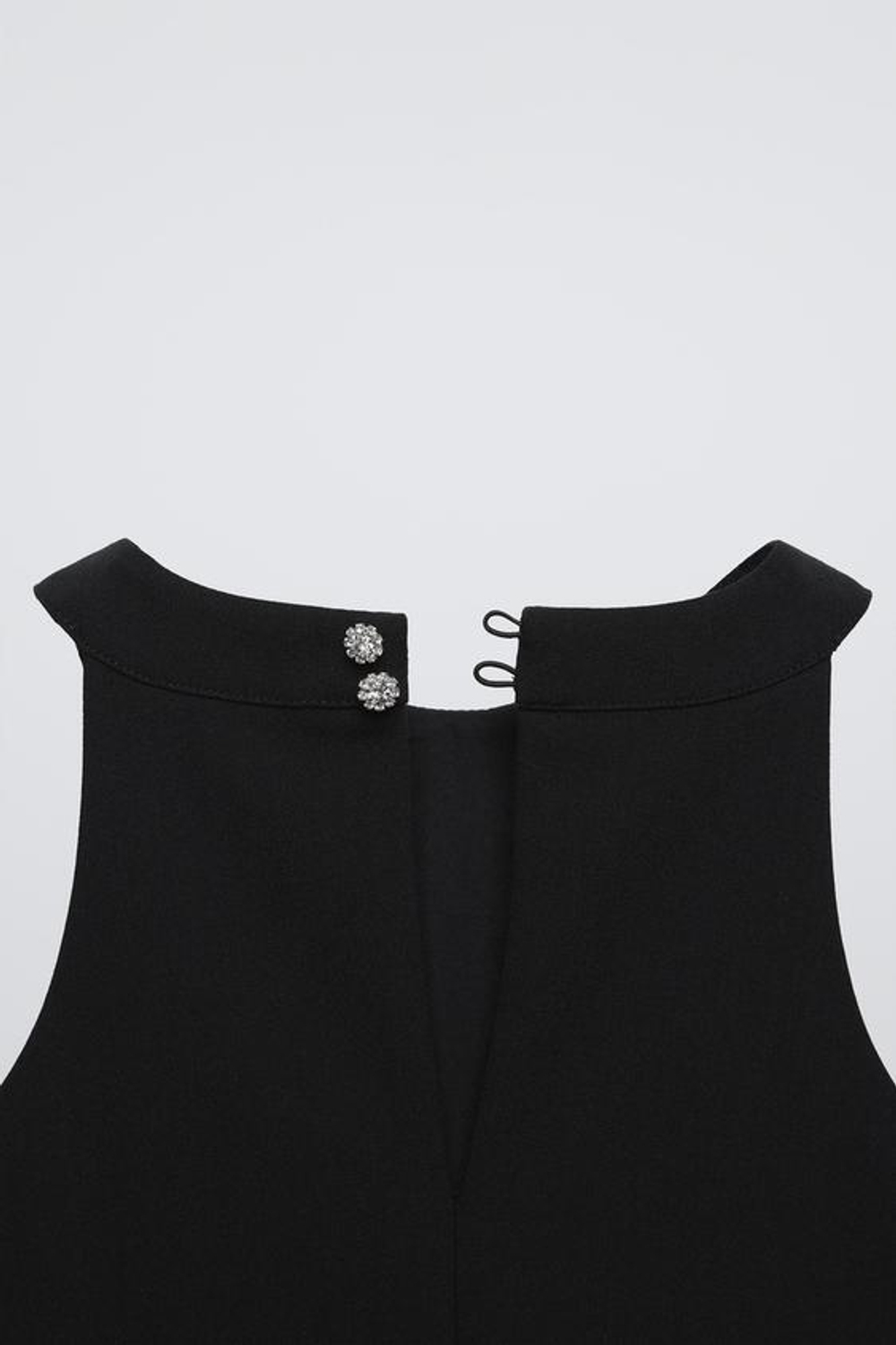 ZARA ПЛАТЬЕ С КОНТРАСТНОЙ ДЕТАЛЬЮ, ЧЕРНЫЙ