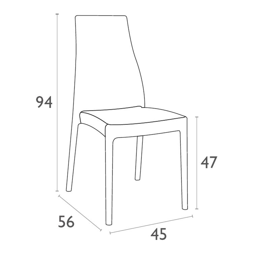 Стул пластиковый Siesta Contract Miranda, коричневый