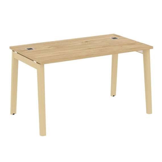 Onix Wood Direct Стол руководителя OW.SRR-3.8 Тиквуд Светлый/Дуб Светлый/Металл Белый 1380*800*750