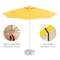 Зонт пляжный профессиональный Kiwi Clips, Ø250 см, белый, желтый