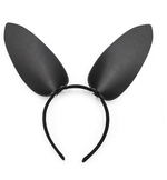 Ободок с заячьими ушками черный
