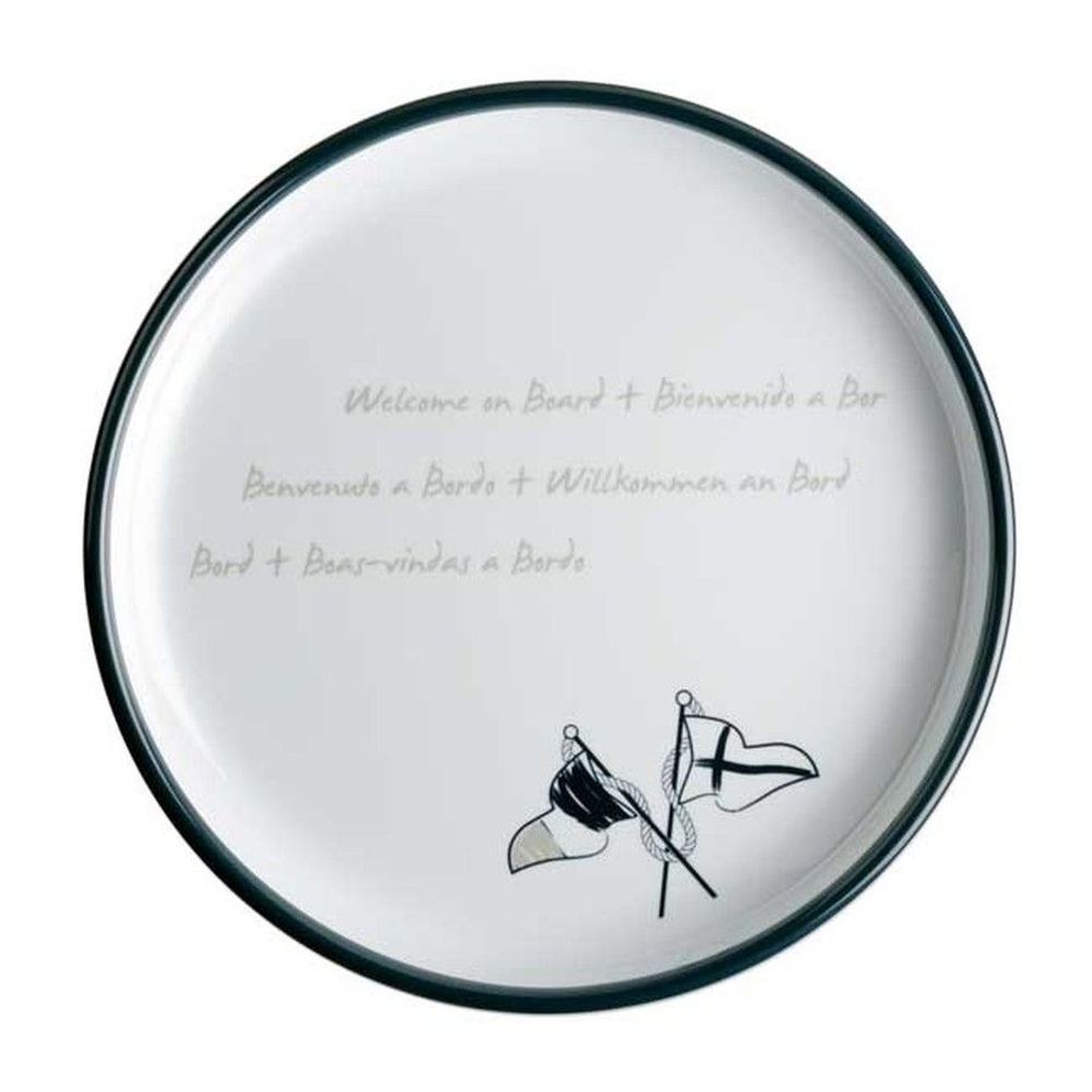 Тарелка небьющаяся десертная "Welcome on board", 21 см, 6 шт (10260842)