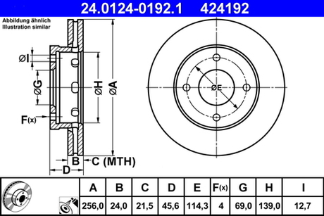 ATE - 24012401921-ATE - Brake Disc