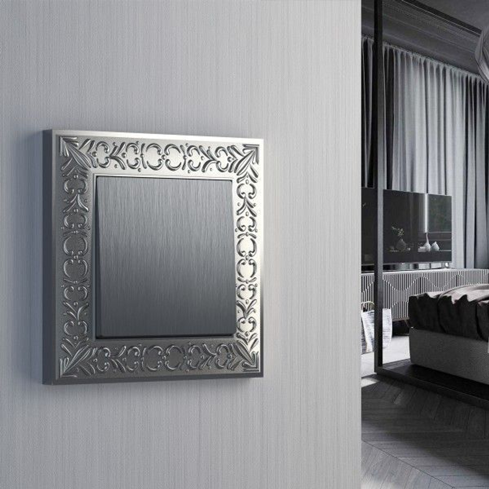 Рамка на 1 пост (матовый хром)