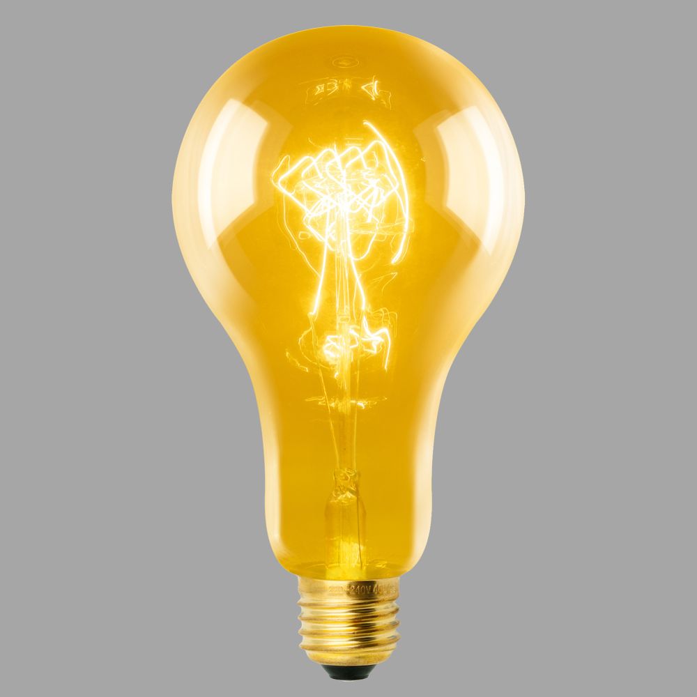 IL-V-A95-60-GOLDEN-E27 SW01 Лампа накаливания Vintage. Форма A. Форма нити SW. Картон. ТМ Uniel