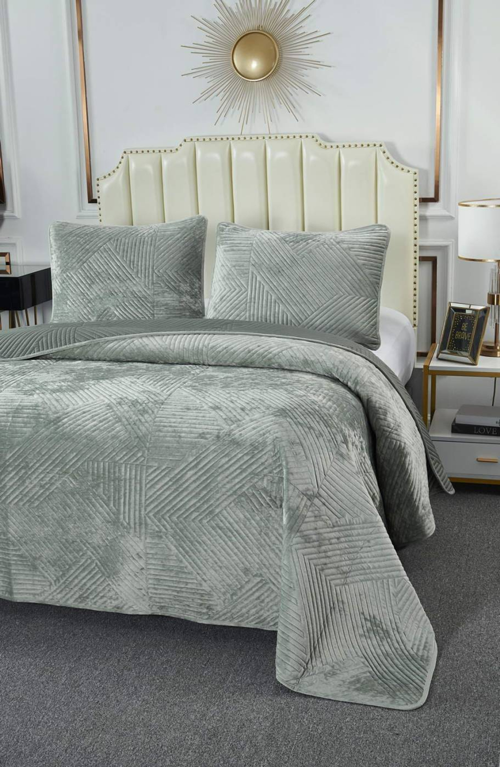 Покрывало 220х240 и 2 наволочки 50х70 Sofi De MarkO Патрисия Изумруд