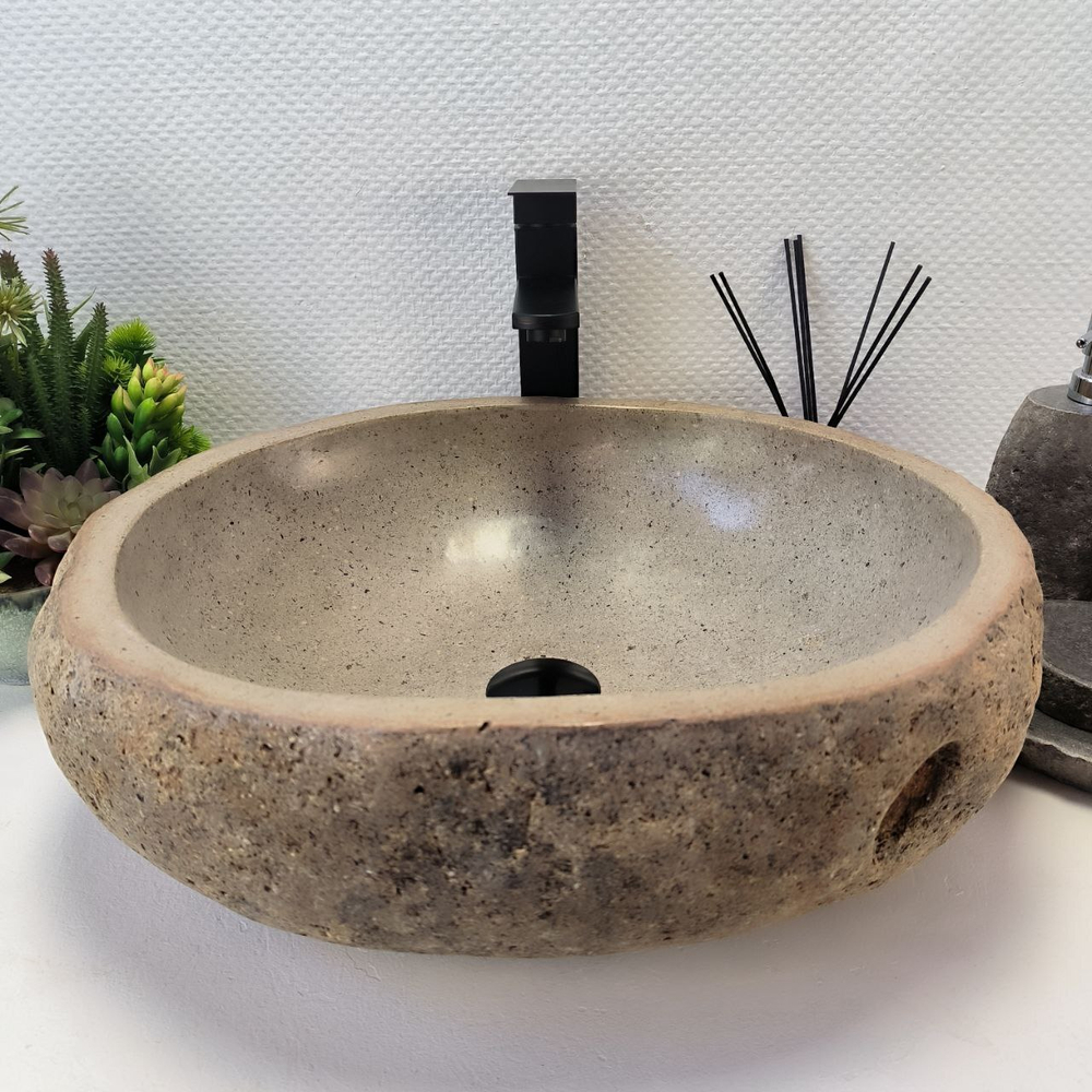 Раковина из речного камня RS-63879 (51*44*15) 0123