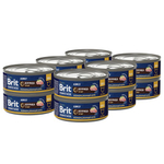 Влажный корм консервы для кошек Брит BRIT PREMIUM BY NATURE с мясом курицы и сыром 0,1кг 12 упаковок