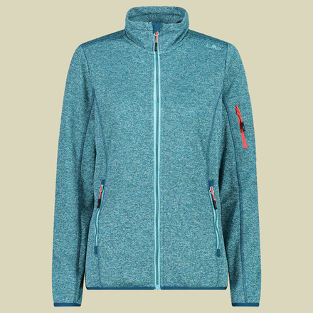 Толстовка флисовая CMP Women's Fleece Pile Knit-tech Jacket, артикул 30H586, цвет HAWAIAN-ACQUA (08LL)
