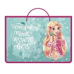 Папка А4 пластик. ручки-шнурок "Современная принцесса 2023" (Пчелка)