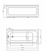 Акриловая ванна Aquatek Eco-friendly Мия 160x70 MIY160-0000001 без панелей, каркаса и слив-перелива