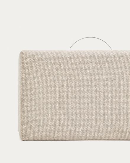 Основание кровати Nelzi из шенилла цвета экрю для матраса 90 x 200 см