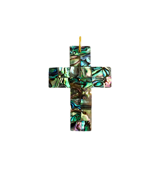 Подвеска Крест абалон maxi