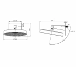Верхний душ WONZON & WOGHAND WW-HS099-BG золото брашированное
