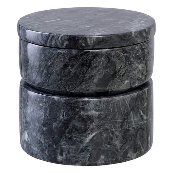 Шкатулка для украшений Marm, D10,5х11,8 см, черный мрамор