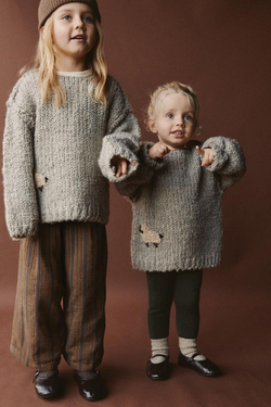 ZARA TIMELESS - ВЯЗАНЫЙ ДЖЕРСИ С ВЫШИВКОЙ ИЗ ШЕРСТИ, КАМЕННО-СЕРЫЙ