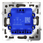Выключатель встраиваемый VOLTUM S70 трехклавишный 10А, (титан)