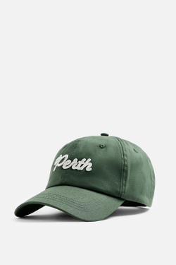 ZARA КЕПКА С НАДПИСЬЮ, ЗЕЛЕНЫЙ