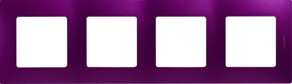 Рамка Legrand Etika 4 постовая сливовая 25704