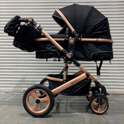 Детская коляска-трансформер 3 в 1 Luxmom 518W,с автолюлькой