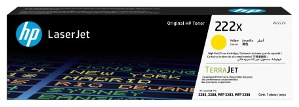 Картриджи HP W2222X 222X желтый (yellow)