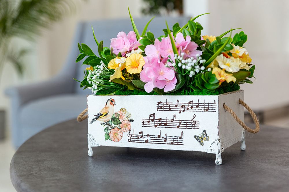 Букетик декоративный 29 см, 5 шт, 02, Blumentag ATJ-22
