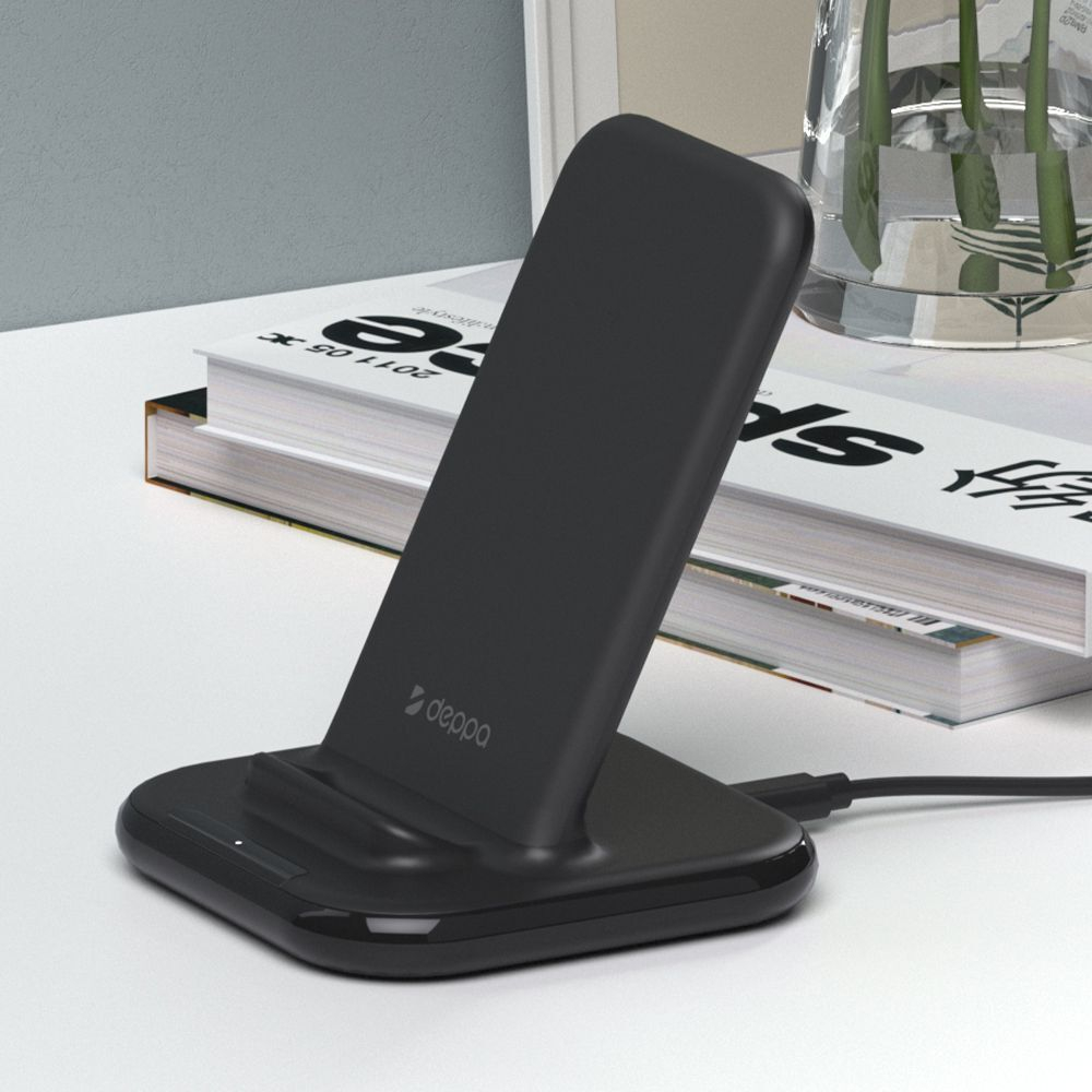 Беспроводное зарядное устройство Deppa (24019) для смартфонов Qi Fast Charger 15W Type-C/Type-C 1m (черный)