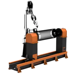 Двухстоечный вращатель для роботов с подвижной бабкой, Robaxis