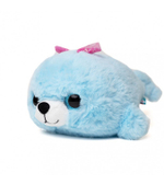 Нерпа "Пушистик с цветным бантом" 30 см