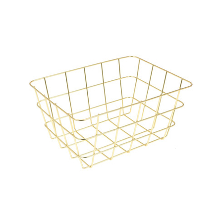 Корзина сетчатая золотая 24*18*12 см