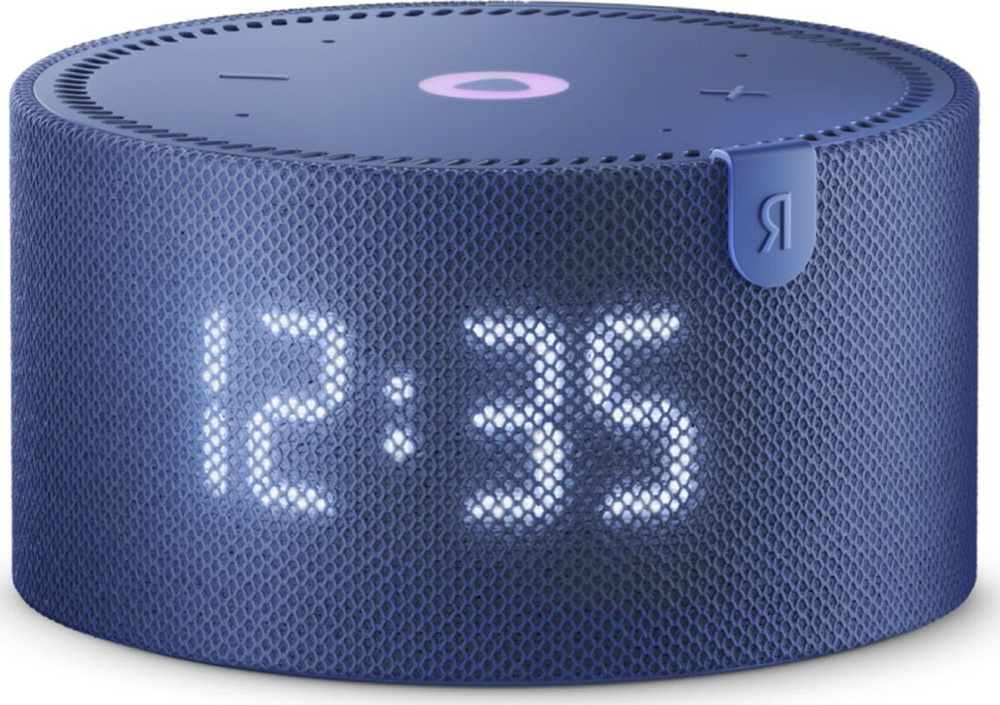 Колонка умная Яндекс Станция Мини Плюс с часами (YNDX-00020), синий