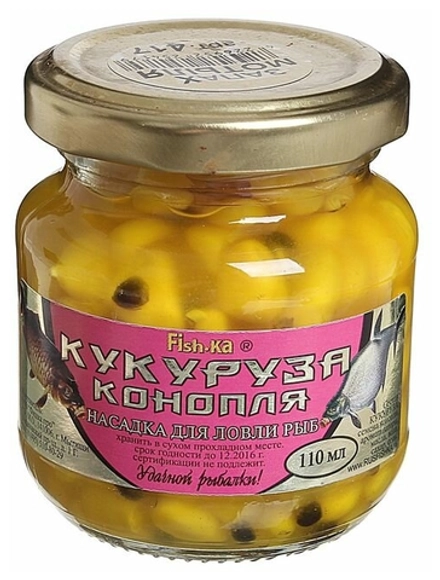Насадка FICH-KA КУКУРУЗА-КОНОПЛЯ мотыль 110мл
