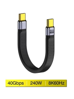 Короткий кабель Thunderbolt Type-C 13 см 5А 240w